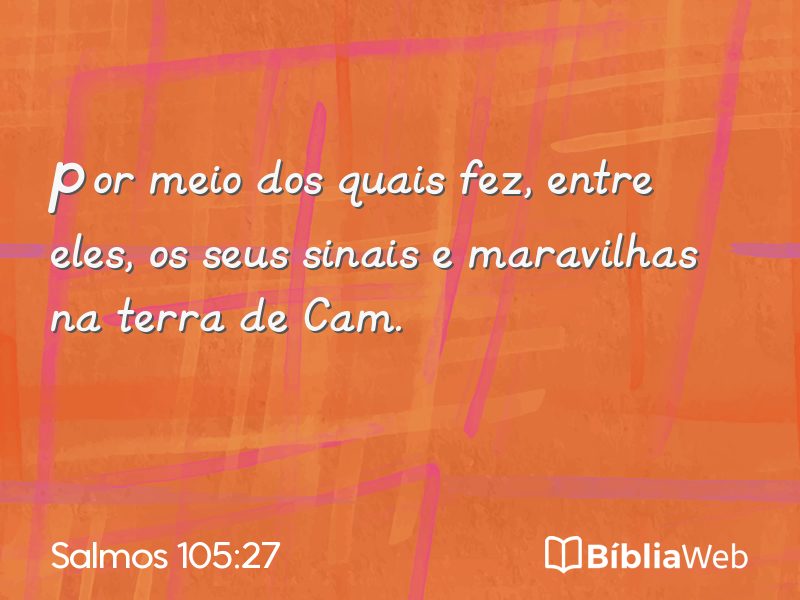 Salmos 105:27 em imagem para compartilhar