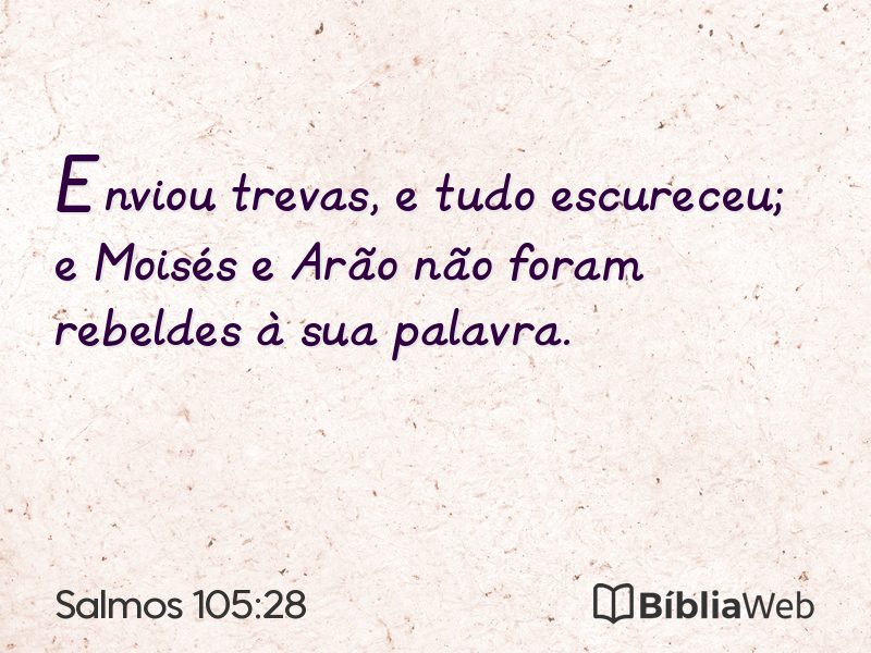 Salmos 105:28 em imagem para compartilhar