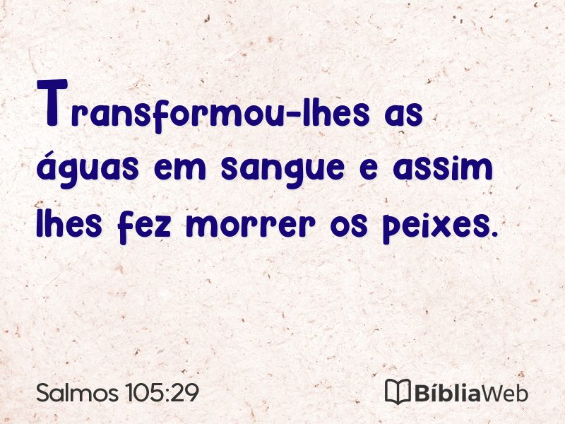 Salmos 105:29 em imagem para compartilhar