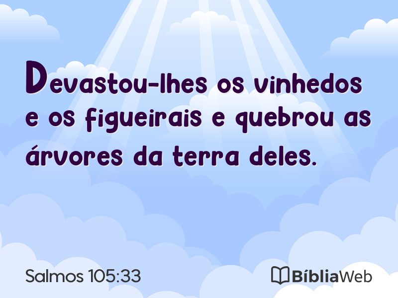 Salmos 105:33 em imagem para compartilhar