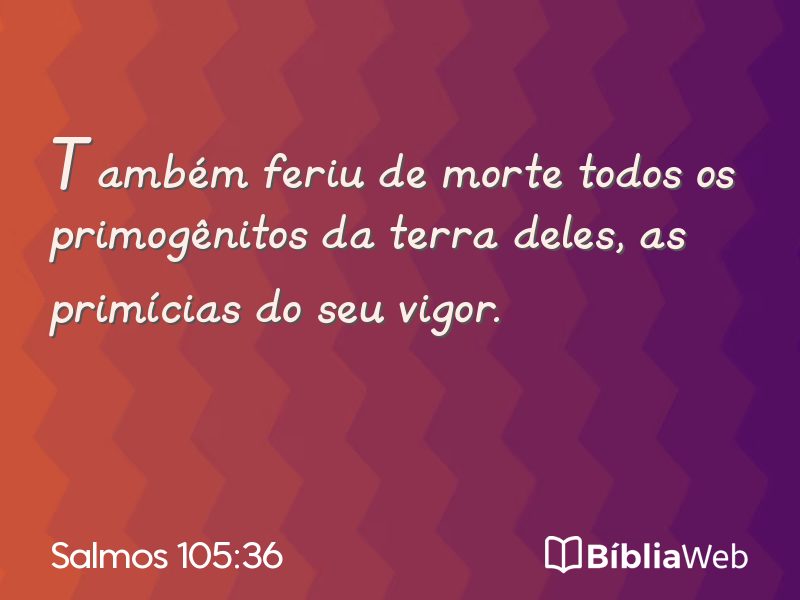 Salmos 105:36 em imagem para compartilhar