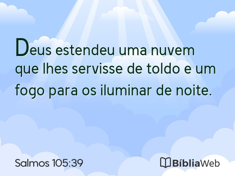 Salmos 105:39 em imagem para compartilhar