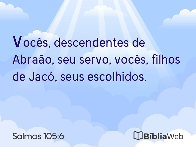 Salmos 105:6 em imagem para compartilhar