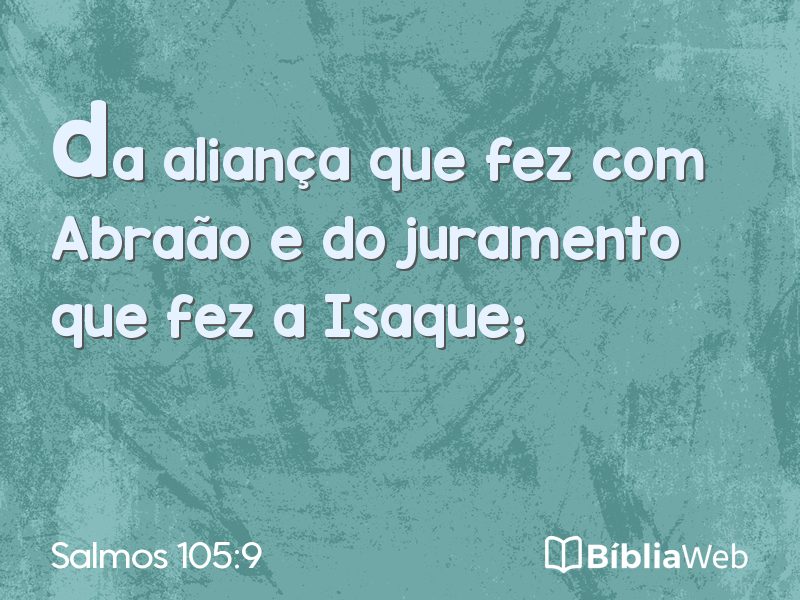 Salmos 105:9 em imagem para compartilhar