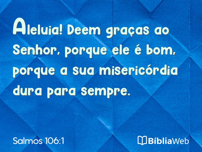 Salmos 106:1 em imagem para compartilhar