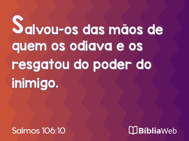 Salmos 106:10 em imagem para compartilhar