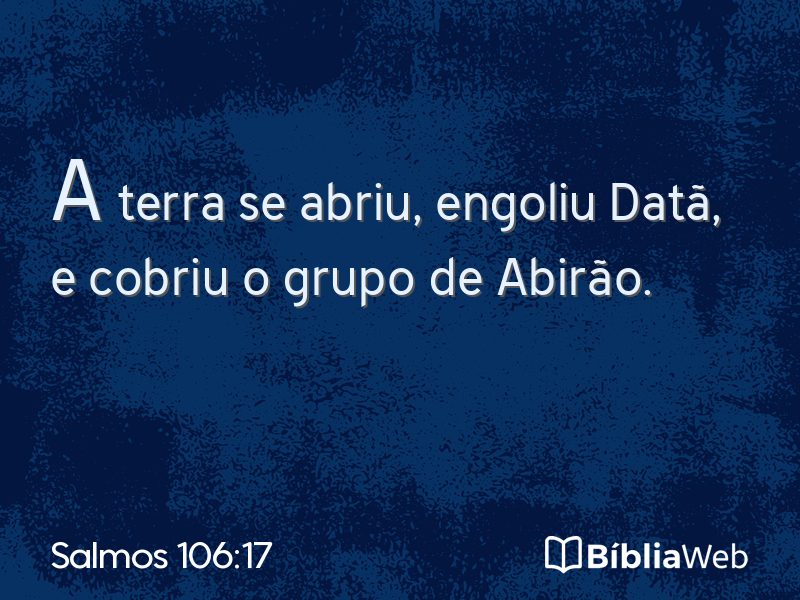 Salmos 106:17 em imagem para compartilhar