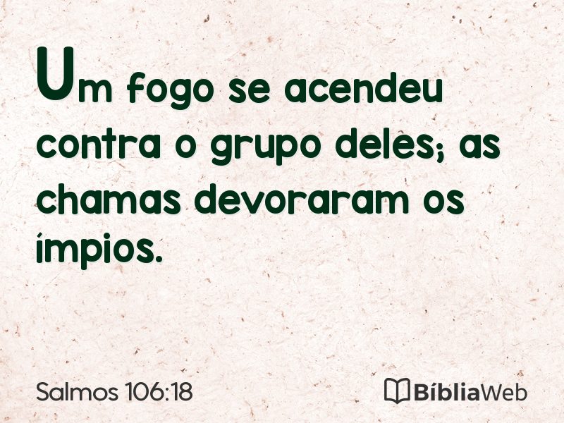 Salmos 106:18 em imagem para compartilhar