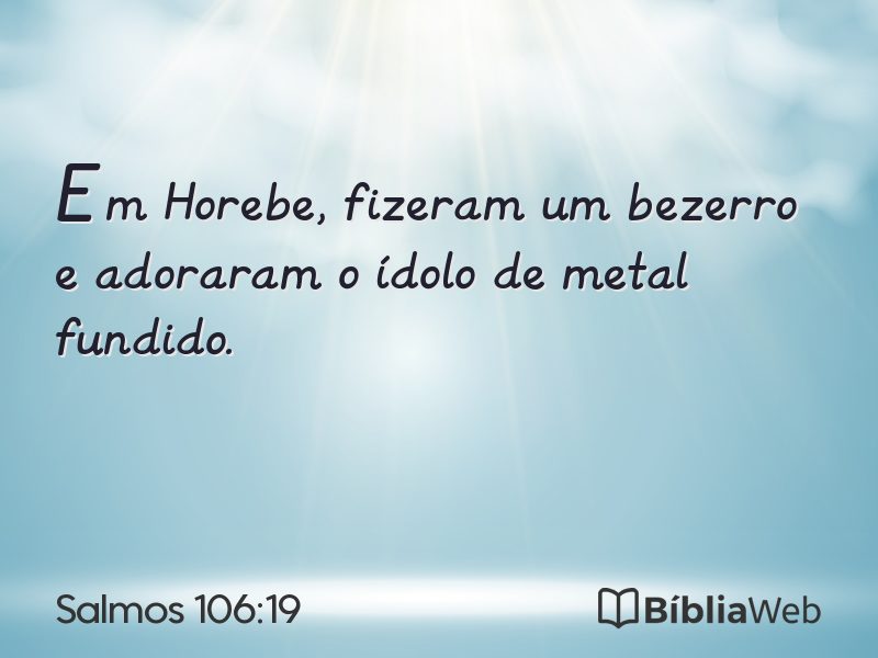 Salmos 106:19 em imagem para compartilhar