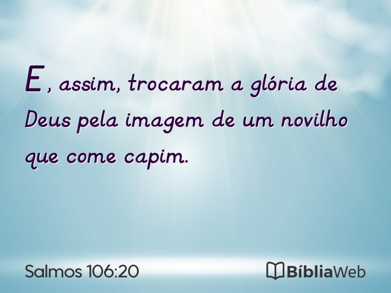 Salmos 106:20 em imagem para compartilhar