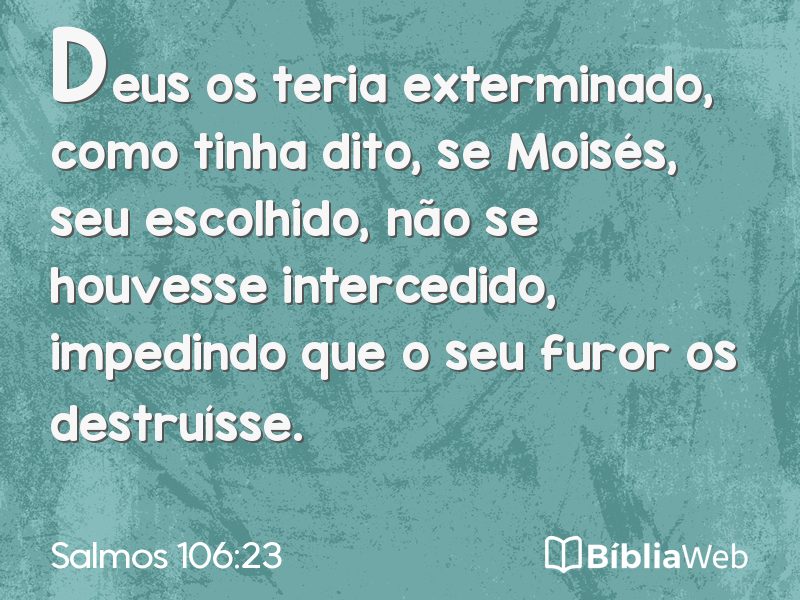 Salmos 106:23 em imagem para compartilhar