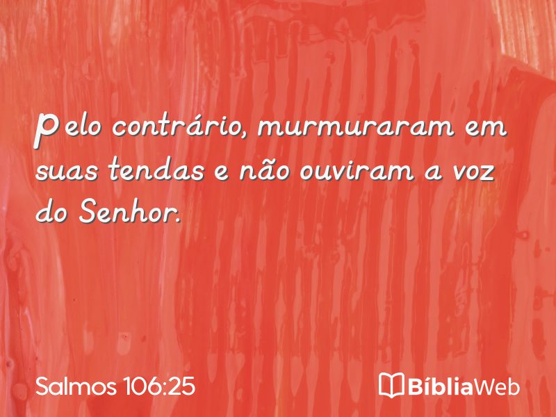Salmos 106:25 em imagem para compartilhar