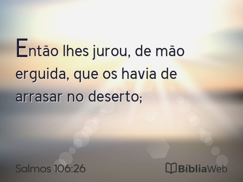 Salmos 106:26 em imagem para compartilhar