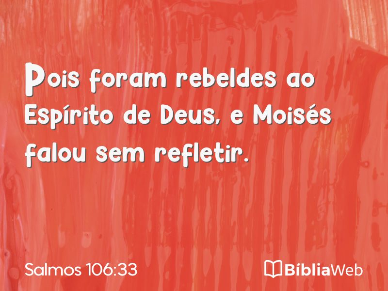 Salmos 106:33 em imagem para compartilhar