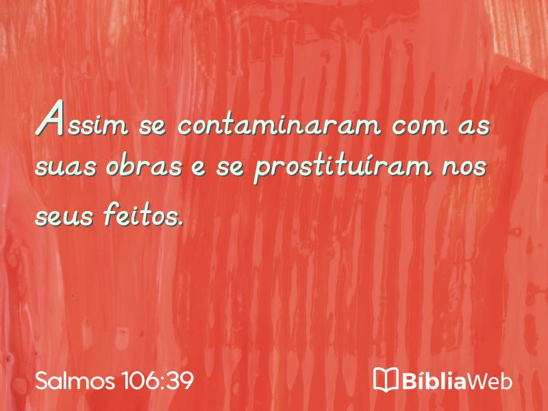Salmos 106:39 em imagem para compartilhar