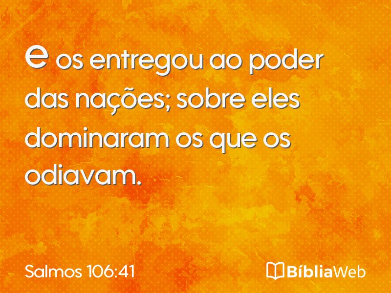 Salmos 106:41 em imagem para compartilhar