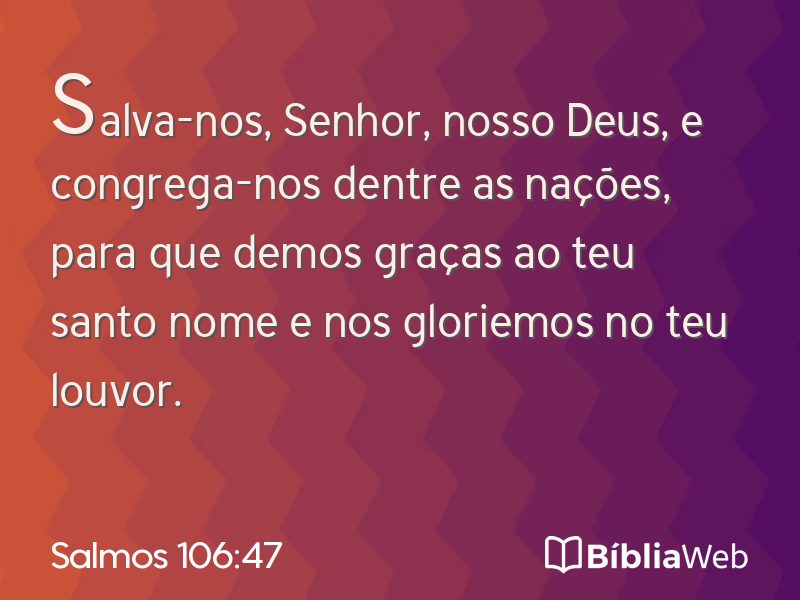 Salmos 106:47 em imagem para compartilhar