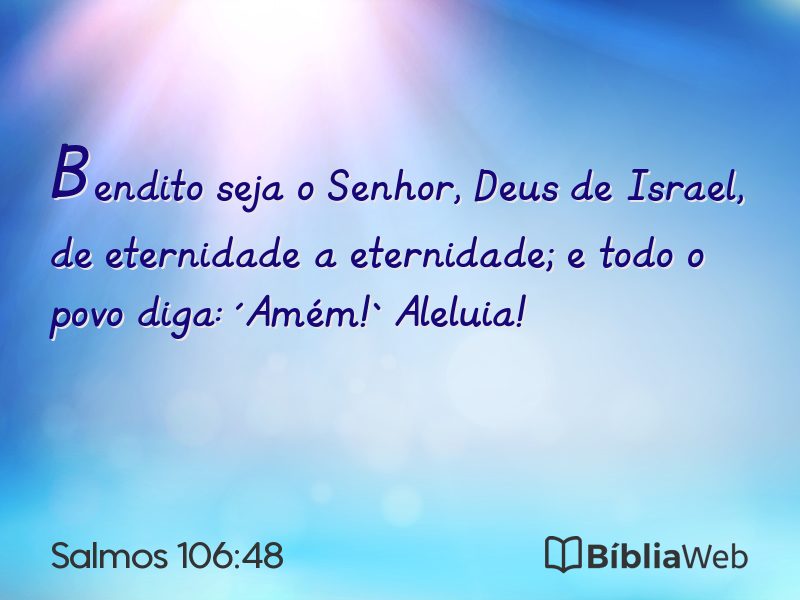Salmos 106:48 em imagem para compartilhar