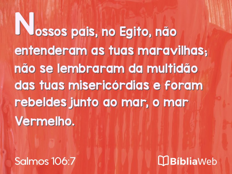 Salmos 106:7 em imagem para compartilhar