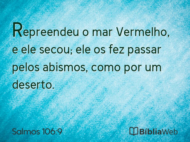 Salmos 106:9 em imagem para compartilhar