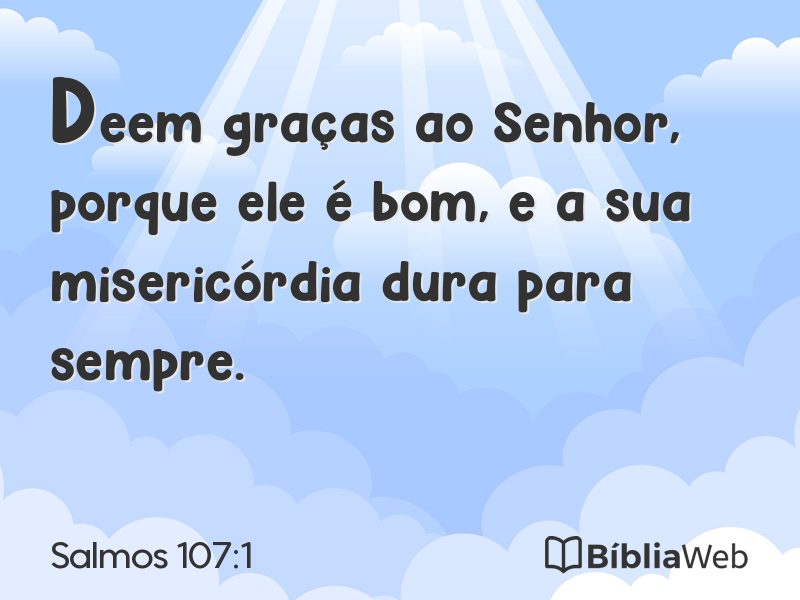 Salmos 107:1 em imagem para compartilhar
