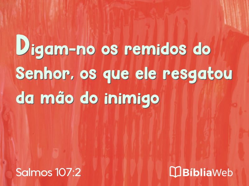 Salmos 107:2 em imagem para compartilhar