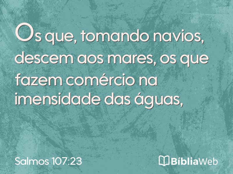 Salmos 107:23 em imagem para compartilhar