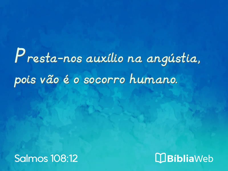 Salmos 108:12 em imagem para compartilhar