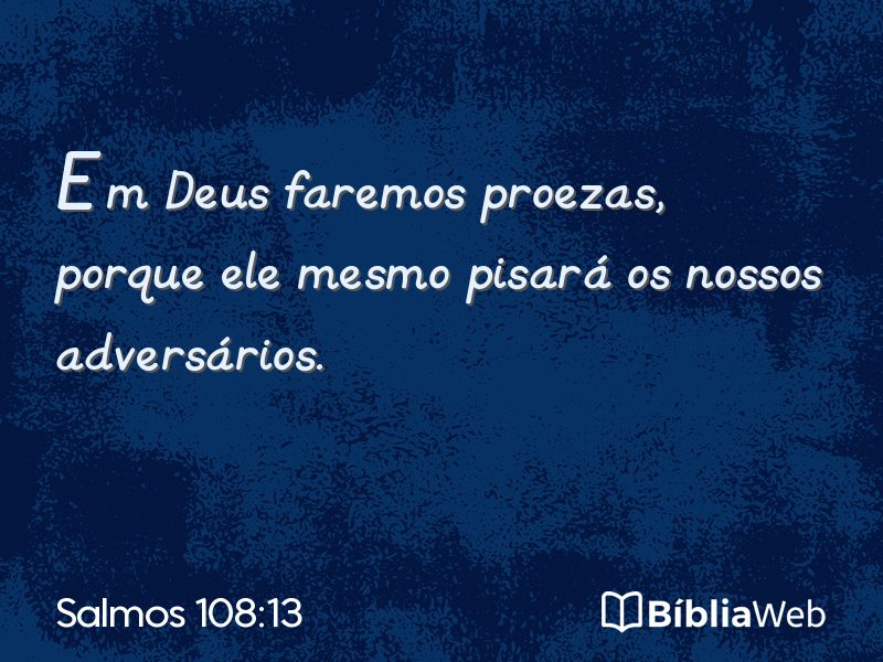 Salmos 108:13 em imagem para compartilhar