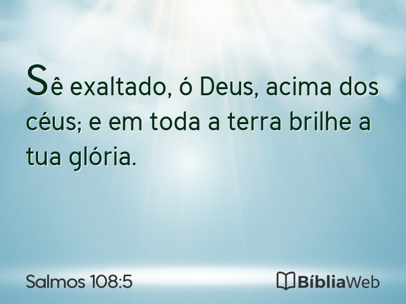 Salmos 108:5 em imagem para compartilhar