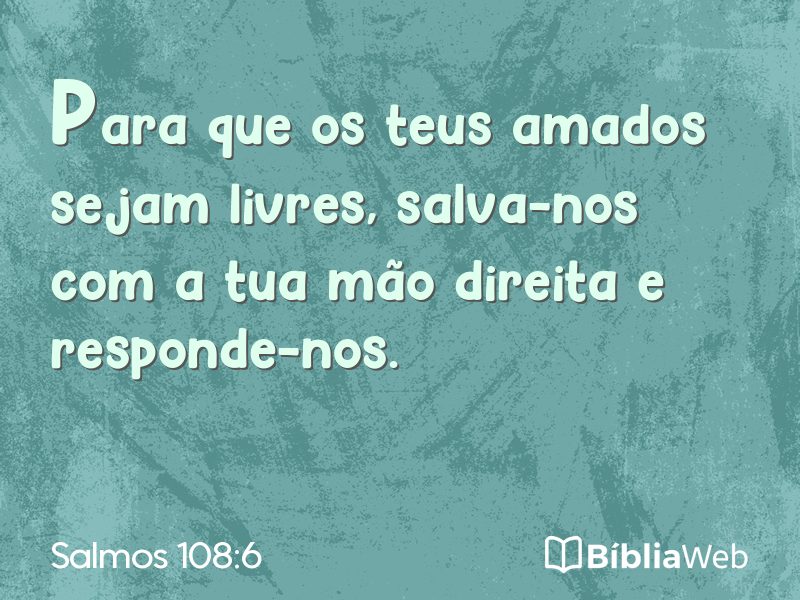 Salmos 108:6 em imagem para compartilhar