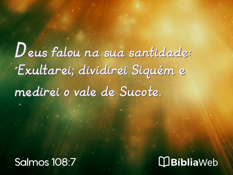 Salmos 108:7 em imagem para compartilhar