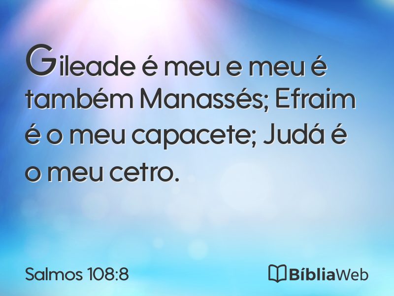 Salmos 108:8 em imagem para compartilhar