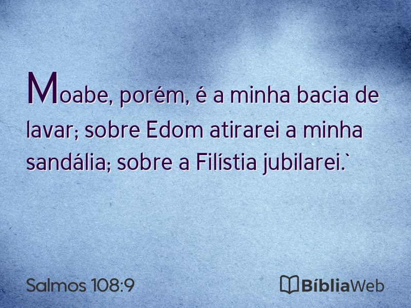 Salmos 108:9 em imagem para compartilhar