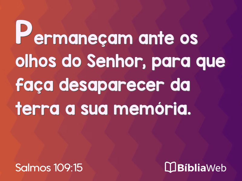 Salmos 109:15 em imagem para compartilhar