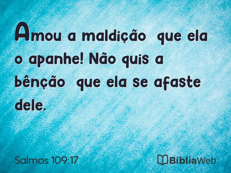 Salmos 109:17 em imagem para compartilhar