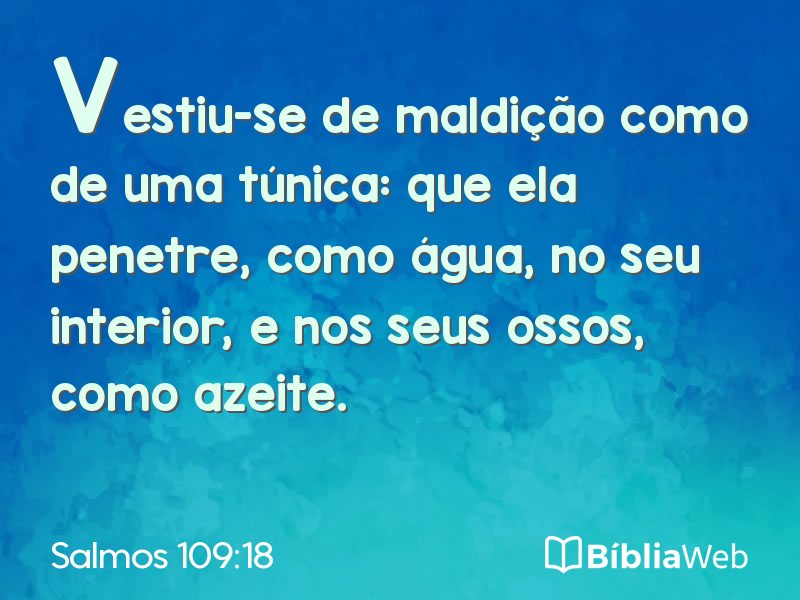 Salmos 109:18 em imagem para compartilhar