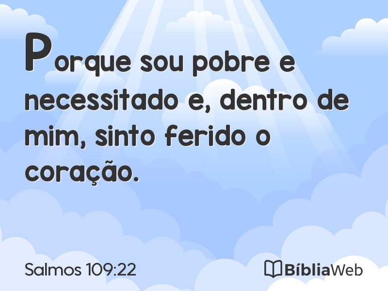 Salmos 109:22 em imagem para compartilhar