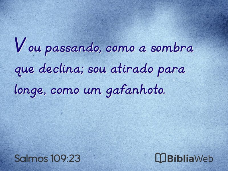 Salmos 109:23 em imagem para compartilhar