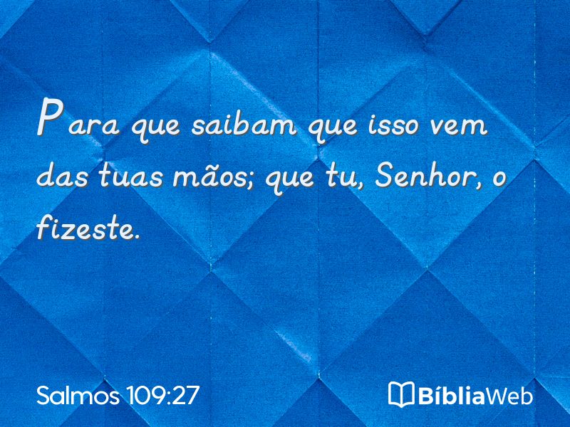 Salmos 109:27 em imagem para compartilhar