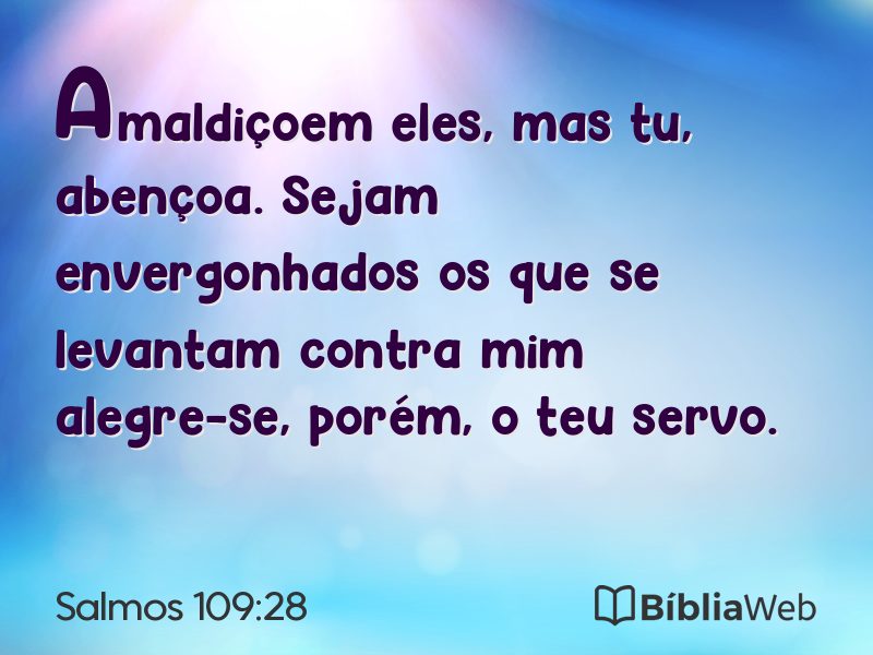 Salmos 109:28 em imagem para compartilhar