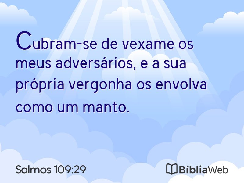 Salmos 109:29 em imagem para compartilhar