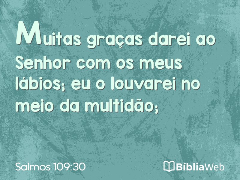 Salmos 109:30 em imagem para compartilhar