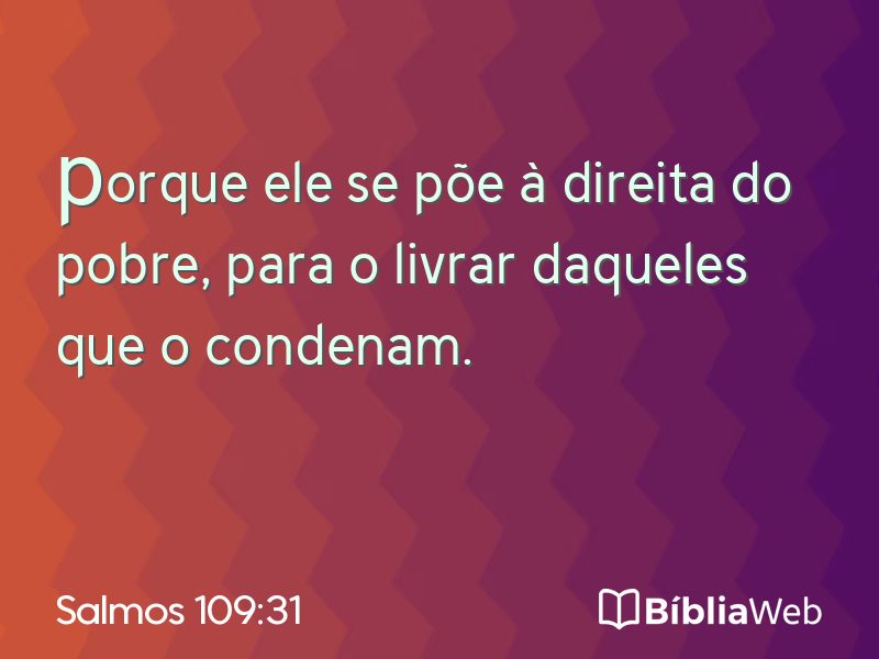 Salmos 109:31 em imagem para compartilhar