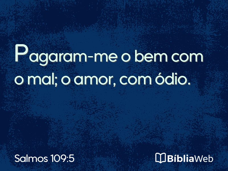 Salmos 109:5 em imagem para compartilhar