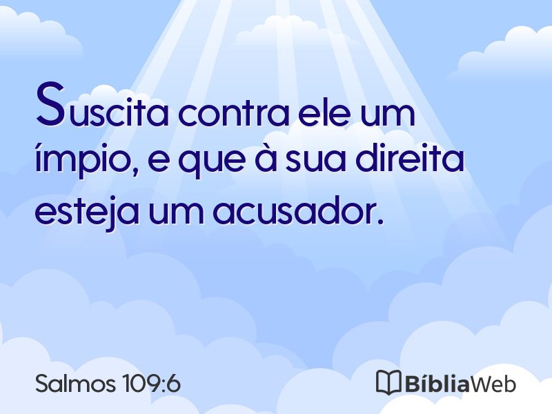 Salmos 109:6 em imagem para compartilhar