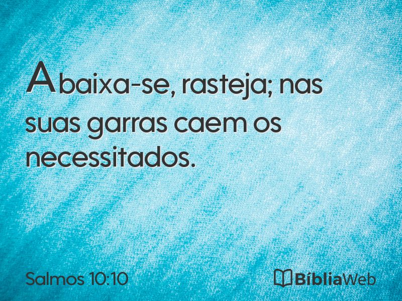 Salmos 10:10 em imagem para compartilhar