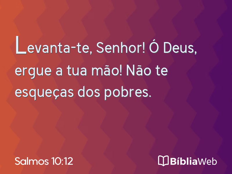 Salmos 10:12 em imagem para compartilhar