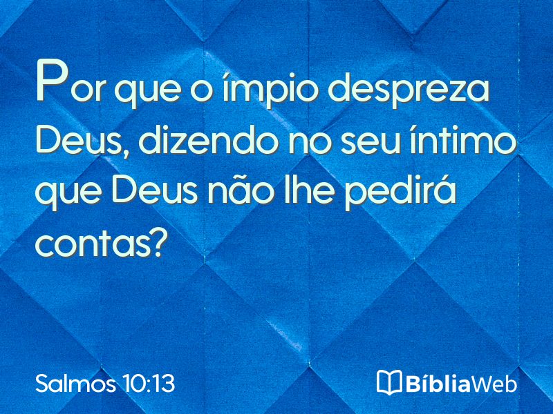 Salmos 10:13 em imagem para compartilhar