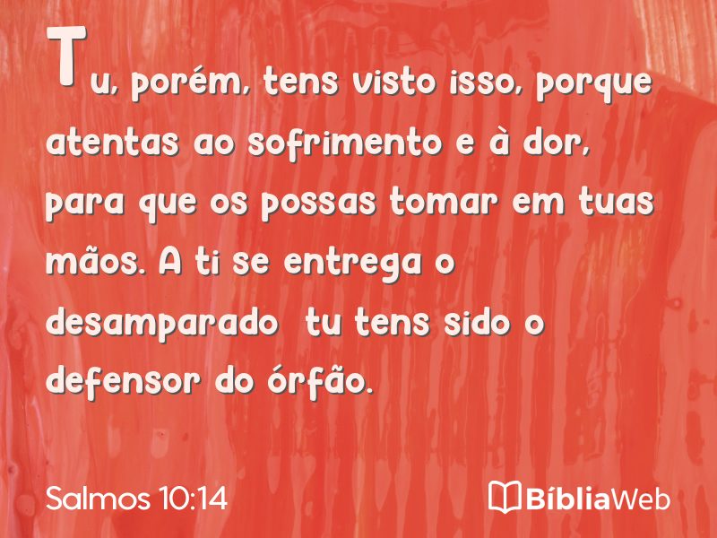 Salmos 10:14 em imagem para compartilhar